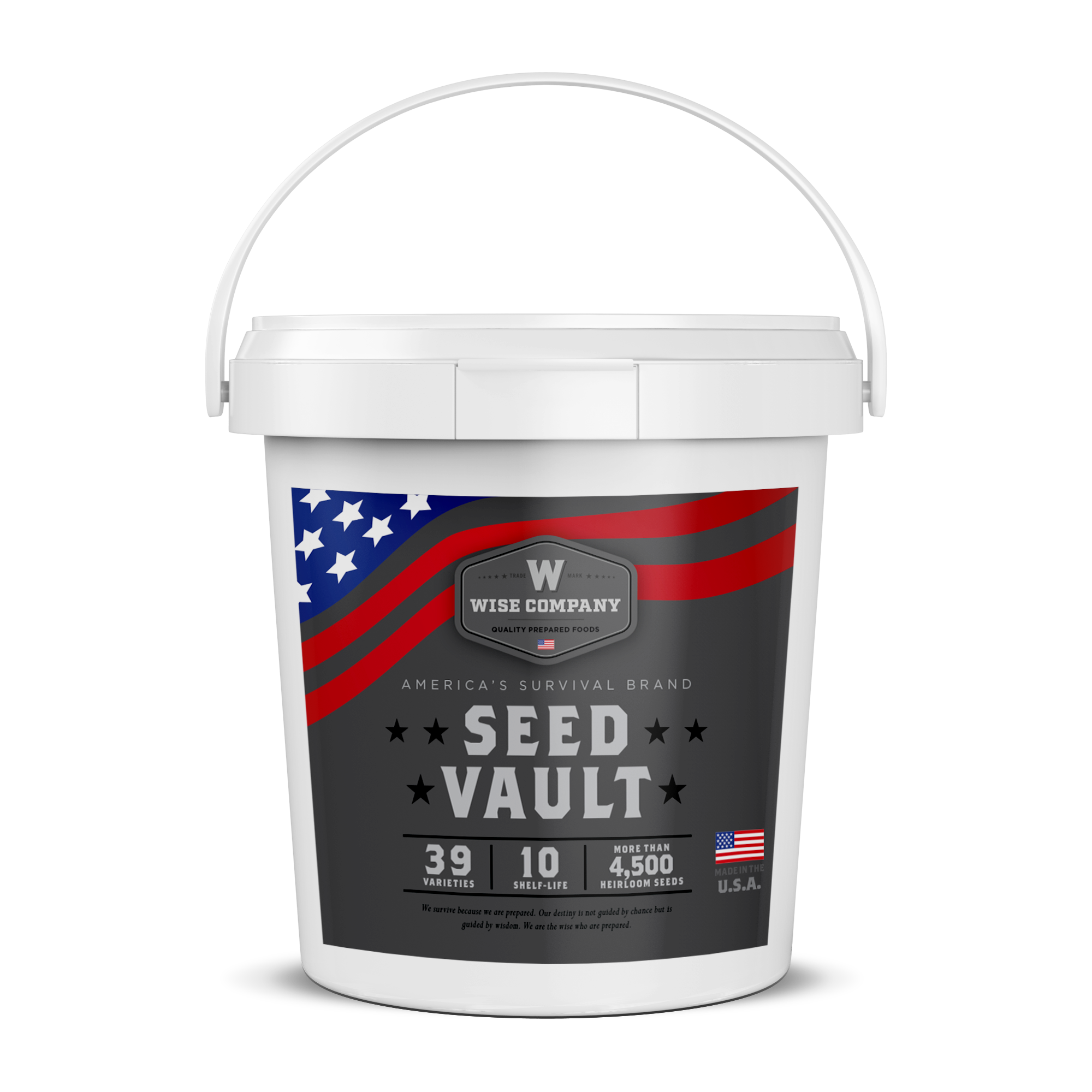 Heirloom Seed Vault - 39 Varieties - 4,500 Seeds  Wise Company Emergency Food