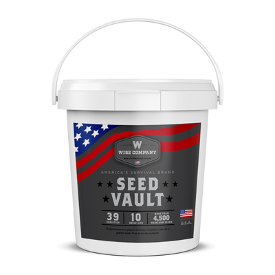 Heirloom Seed Vault - 39 Varieties - 4,500 Seeds  Wise Company Emergency Food