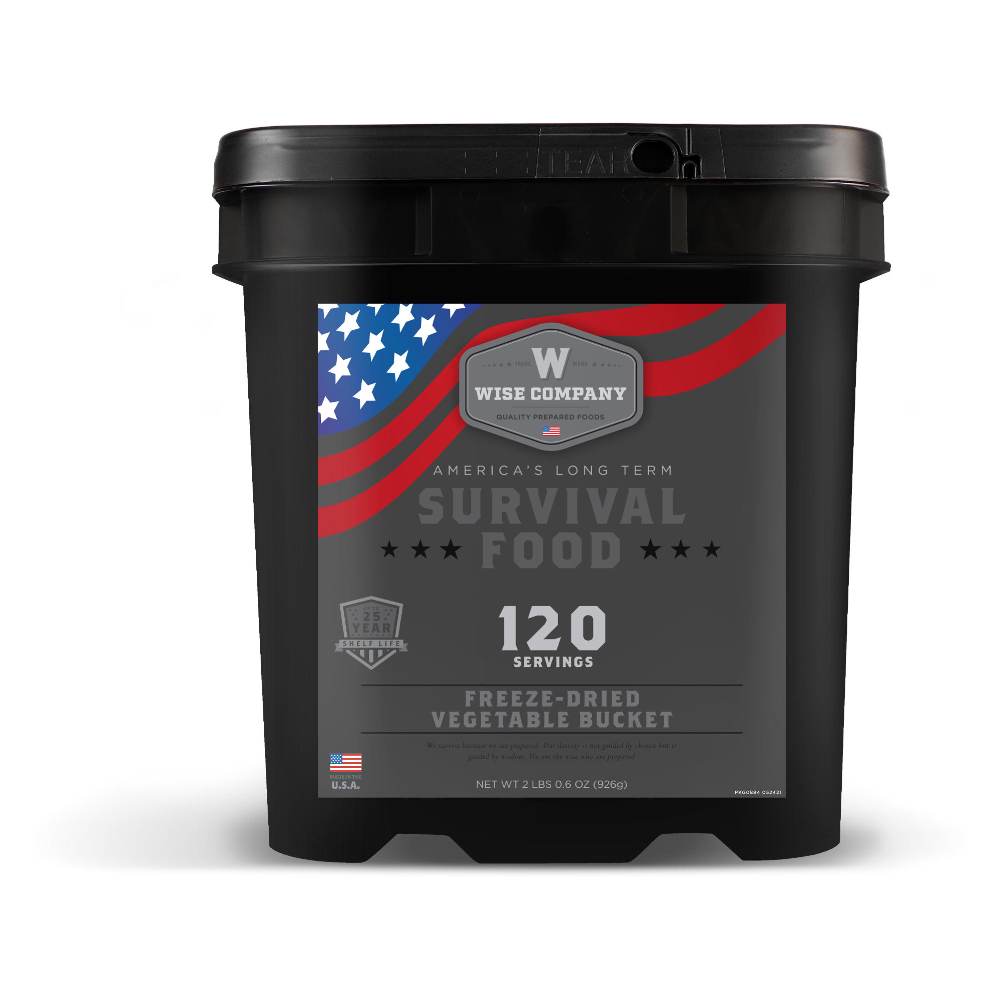120 Serving Freeze Dried Vegetable Bucket  Wise Company