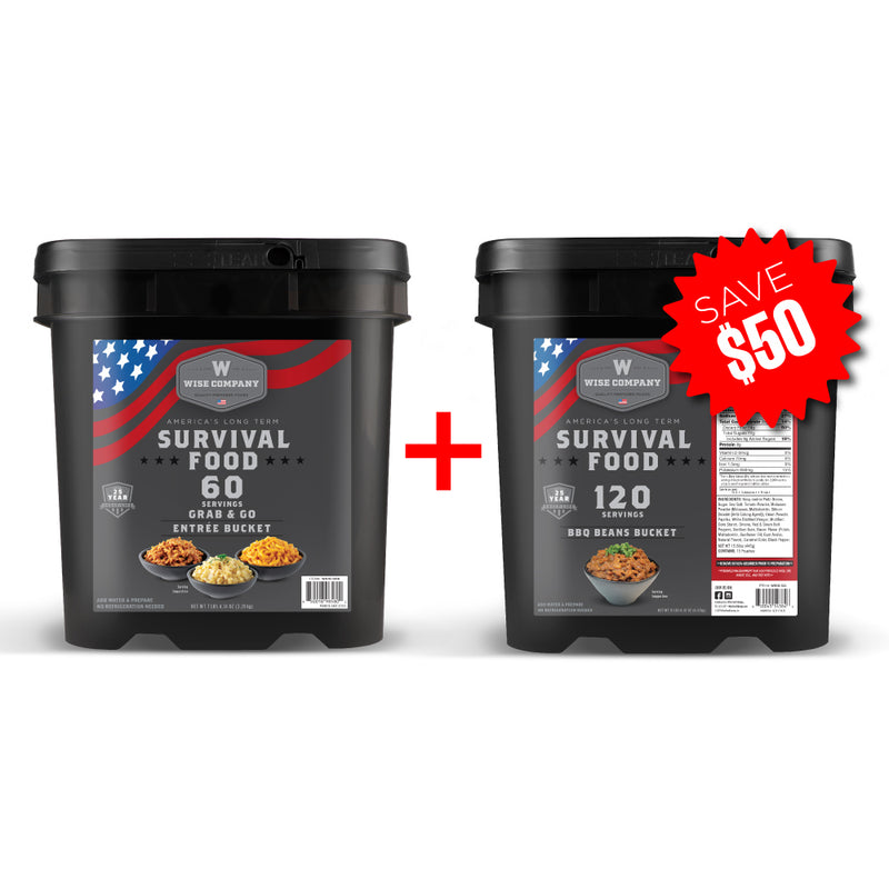 BBQ Beans & 60 Serving Food Bucket Bundle