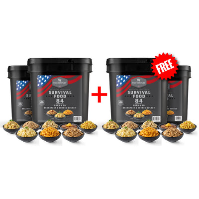 Buy Two, Get Two Free - 84 Serving Breakfast and Entree Bucket