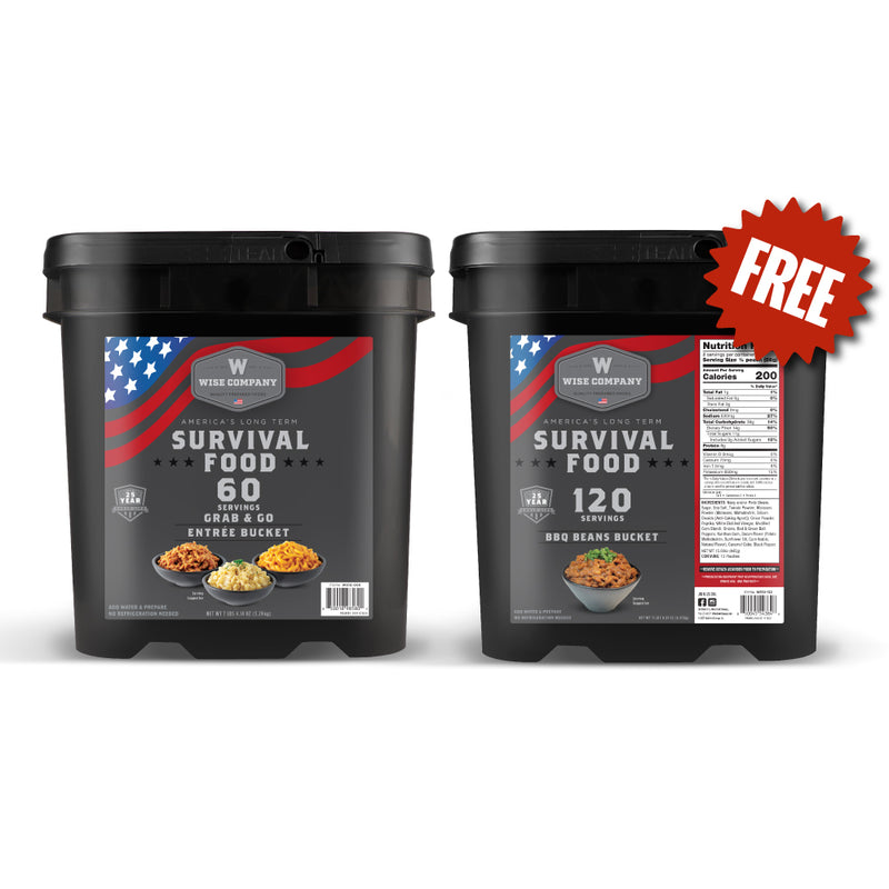 BBQ Beans & 60 Serving Food Bucket Bundle