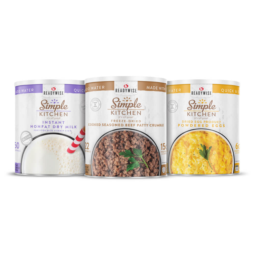 ReadyWise #10 Can Bundle – Beef, Eggs & Milk