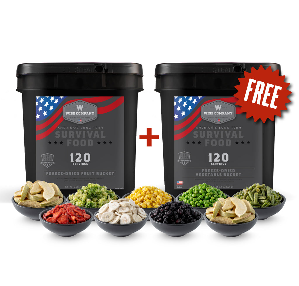 Buy a Fruit Bucket, Get a Vegetable Bucket Free