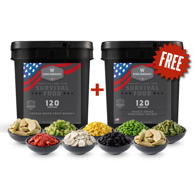 Buy a Fruit Bucket, Get a Vegetable Bucket Free