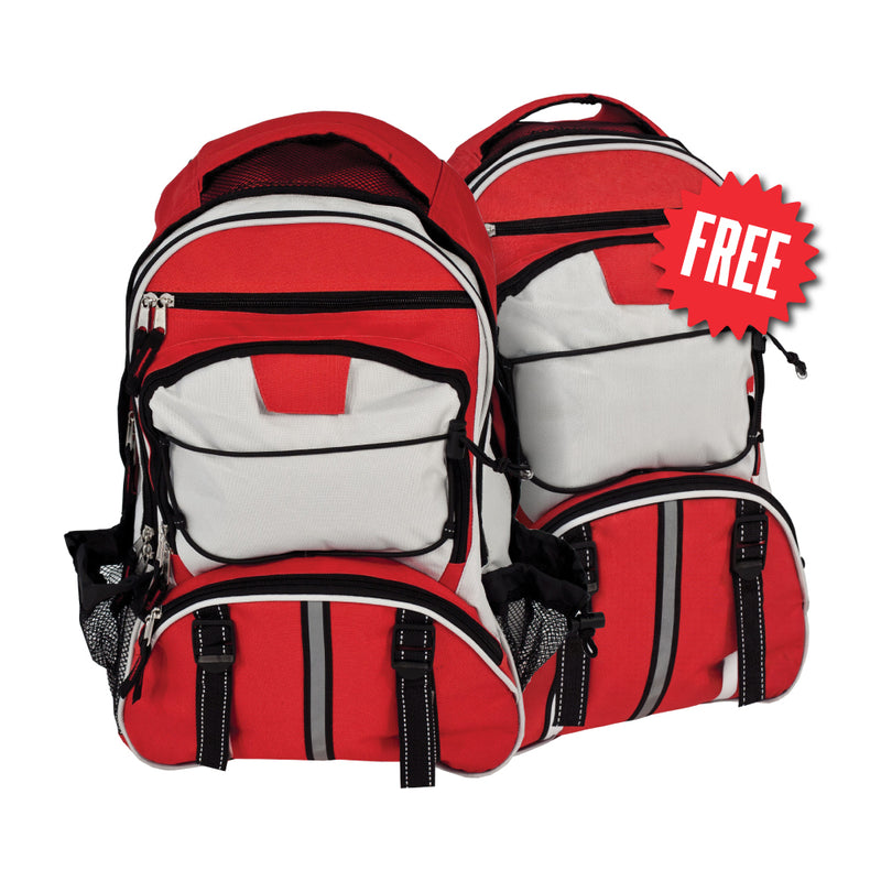 Buy a Red Survival Backpack, Get 1 Free