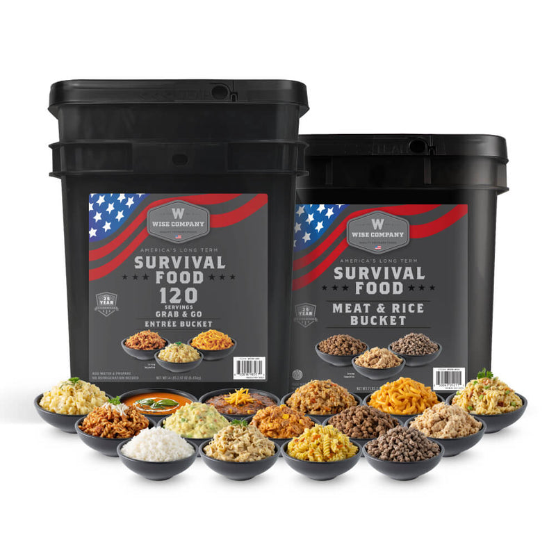 Buy a 120 Serving Entree Bucket, Get a Meat Bucket Free