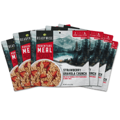 ReadyWise Adventure Meal Strawberry Granola Crunch freeze-dried food pouches