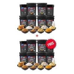 Buy 1, Get 1 Free - 3 Month Mega Survival Food Bundle