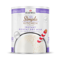Instant Nonfat Dry Milk - Freeze-Dried #10 Can - 50 Servings