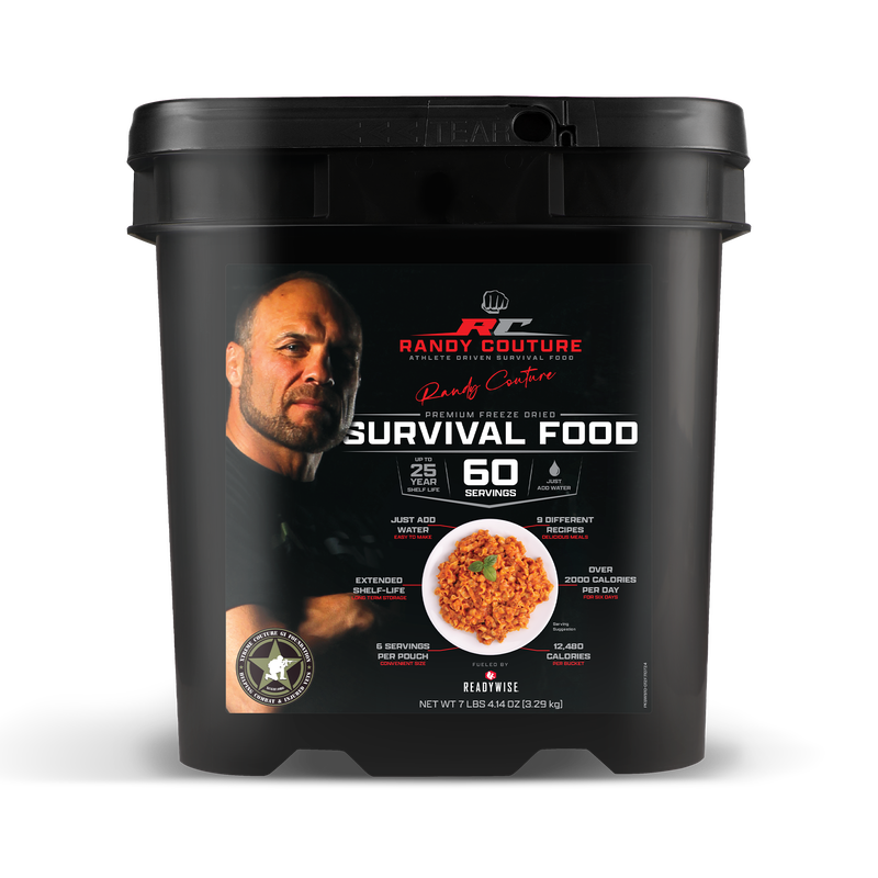 Randy Couture 60 serving survival food bucket Wise Food Storage