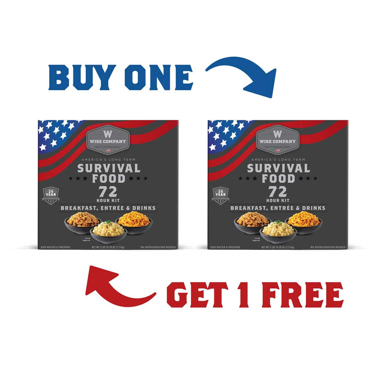 72 Hour Emergency Food Kit - Buy 1, Get 1 Free