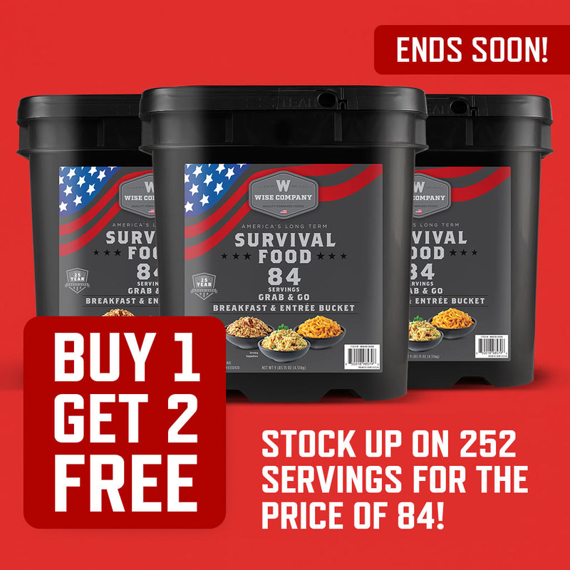 84 Serving Emergency Food Kit - Buy 1, Get 2 Free