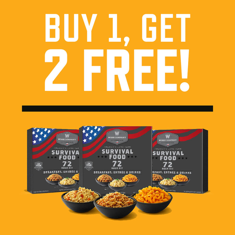 72 Hour Emergency Food Kit - Buy 1, Get 2 Free