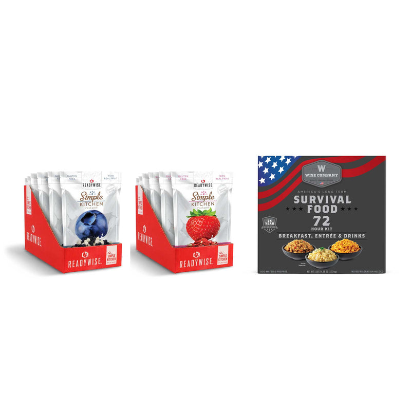 “Peace of Mind Bundle” – 72-Hour Kit + Free Freeze-Dried Yogurt Fruit Packs