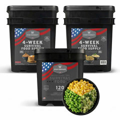 4-Week Emergency Food Supply + Freeze-Dried Vegetable Bucket Bundle
