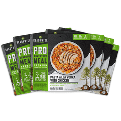 Pasta Alla Vodka with Chicken - Signature Edition Pro Adventure Meal with One Tree Planted  ReadyWise 6 Count Case Pack  
