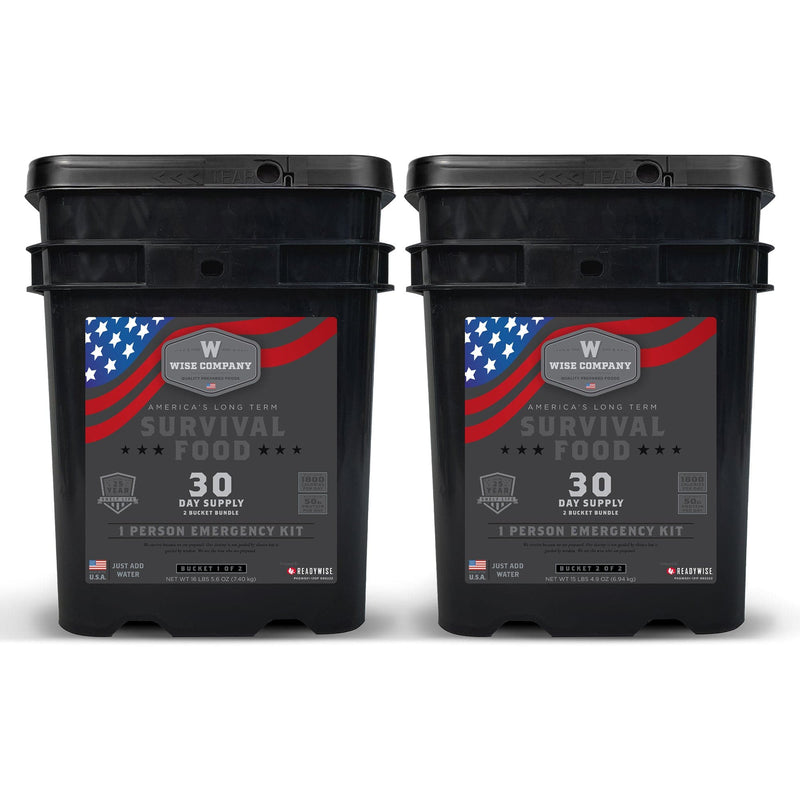 Wise Company 30 Day Emergency Food Supply 2 Bucket Bundle (Over 1800 Calories/Day)