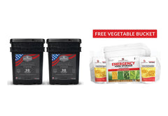 30 Day Emergency Food Supply + Free 120 Serving Vegetable Bucket