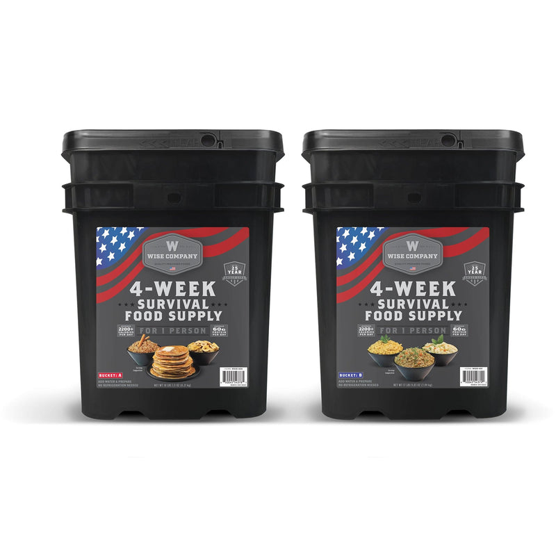 4-Week Survival Food Supply (Over 2,200+ Calories/Day)  Wise Company Emergency Food   