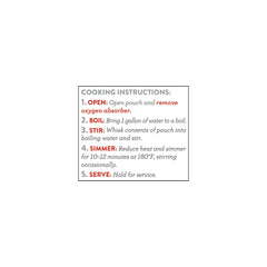 Chicken tortilla cooking instructions steps with bold headings and detailed directions.